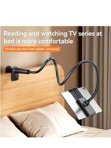 Gooseneck Multi-Angle Phone Holder, Flexible Desk Clamp Mount, Long Arm Universal Smartphone Stand, 360 Rotation Adjustable Clip Bracket For Bed, Office, Gym - Plastic Material - Multicolor - View 3