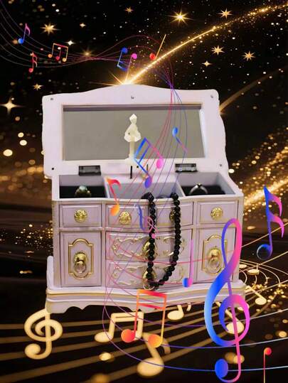 1pc 3-Tier Vintage European Style Jewelry Box, Velvet Drawers, Large Capacity, Can Store Earrings, Necklaces, Accessories, Bracelets, Great For Christmas, Valentine's Day, Anniversary Gifts, Women's Jewelry Organizer, Jewelry Tray, Stackable Jewelry Holder