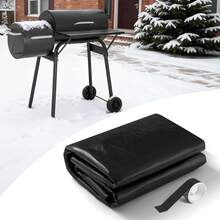 Thermal Blanket Grill, 35x40 Inch Heavy-Duty Smoker Grill Insulation Cover Winter Cooking, Pellet Grill Heat Shield Traeger Stoves, Cuttable Insulated Blanket - 黑色 - 查看 4