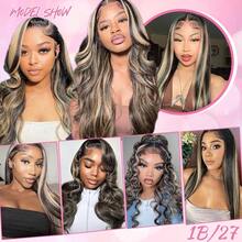 Glueless Wigs Human Hair Pre Plucked Pre Cu THighlight Wear And Go 1B/27 5x5 HD Lace Closure Wigs Honey Blonde Body Wave Lace Front Wigs Human Hair For Women - S1/27 - View 9