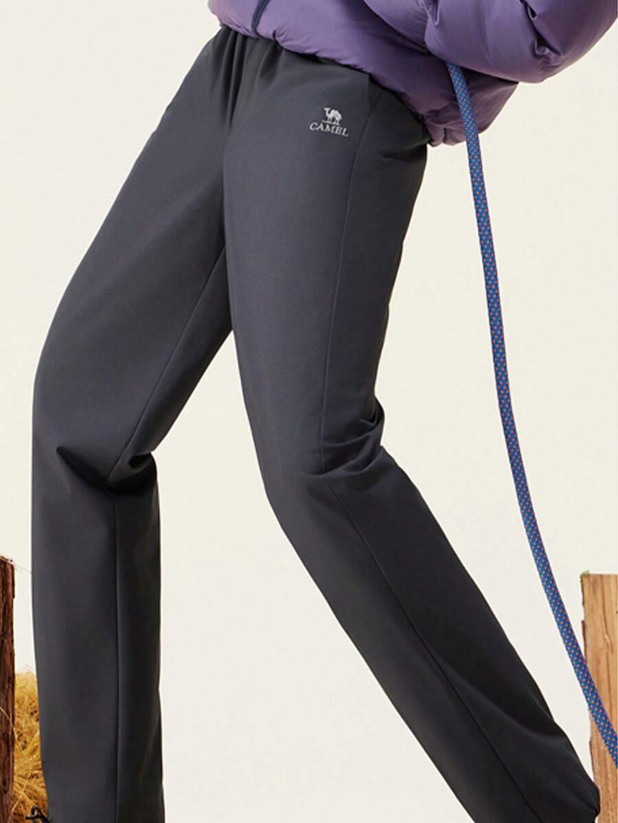 CAMEL CROWN Pantaloni sport casual pentru bărbați, cu umplutură de puf de iarnă, extra groși și călduroși - Gri cerneală - Vizualizare 1