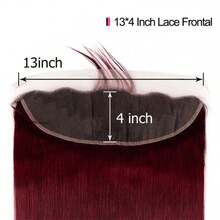 99J Burgundy 13x4 Lace Frontal Closure Ear To Ear Transparent Lace Frontal Straight Lace Closure Brazilian Remy Virgin Human Hair Frontals - S99J - Xem 3