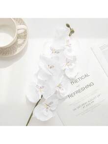 1/10PCS Artificial Orchid Branch, Realistic Butterfly Orchid Branch, Classic Style Artificial Orchid Ornament, Decorative Silk Orchid, Artificial Flower Branch, Suitable For Living Room Home Decoration, Valentine's Day Decoration, Mother's Day Decoration, Spring Decoration, Gifts For Women, Hotel And Wedding Floral Arrangement, Wedding. - Multicolor - View 4