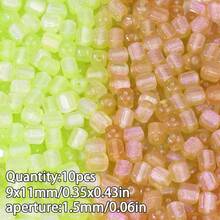 10颗彩色夜光亚克力星形管珠，DIY首饰制作，手工串珠工艺材料 - diy - 查看 11