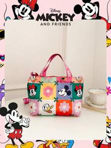 Disney 1 chiếc túi tote gấp gọn in hình chuột Mickey và những người bạn, dung tích lớn, dây rút, kiểu dáng nhẹ, nhiều kiểu cho nữ và bé gái, thích hợp đi mua sắm và sử dụng hàng ngày. - Nhiều màu - Xem 7