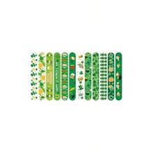 St Patricks Day Slap Bracelets Bulk Saint Patrick's Day Bracelets Shamrock Snap Bracelets St Pattys Day Party Favor Supplies Holiday Gifts Classroom Prizes Goodie Bag Stuffers - 24 - 查看 3