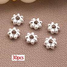 30pcs 18K Gold Spacer Beads Metal Loose Beads Snowflake Flower Charm Beads Spacers For DIY Necklace Earring Bracelet Jewelry Making Accessory - Multicolor - View 13