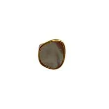 A Natural Textured Mother-Of-Pearl Round Index Finger Ring Shell Light Luxury Ring Niche Design High-End Fashion Personality Versatile - JZ012 Silver - View 5