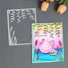 Creative Reeds And Borders Cutting Dies, DIY Scrapbooking Album And Embossing Stencil, Greeting Card Making Tool, Card Paper Cutting Crafts ,Gift Card Making Template Die Cuts. - Silver - View 7