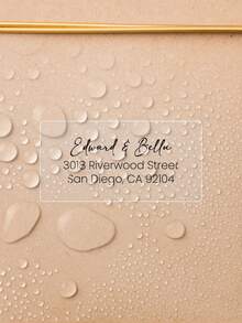 1/30/60/120/240/480pcs Personalized Address Labels, Personalized Wedding Address Labels, Customized Return Address Stickers Suitable For Cards, Envelopes, Waterproof And Oil-Proof Stickers, Transparent Stickers, Multi-Functional, Decorative, Exquisite, Fashionable, High Quality, Unique Stickers, Perfect For Tea Room, Home, Garden, Office Decor, Ideal Gift For Him, Her, Family, Friends, Couples, Perfect For Wedding, Anniversary, Valentine's Day, Mother's Day, Birthday, Father's Day, Graduation - White - View 9