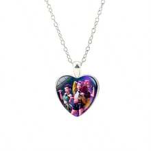 1pc Anime Witch Hunter Necklace With Glass Heart Pendant, Creative Gift For Women - Multicolor - View 9