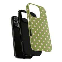 Soft & Cute White Polka Dot Phone Case, Y2K Style, Compatible With IPhone 17/16/15/14/13/12/11 Pro Max - Màu xanh Ô liu - Xem 4