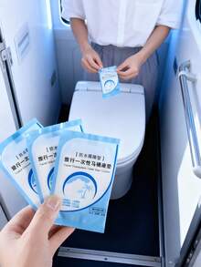 50pcs Disposable Transparent Waterproof Durable Plastic Toilet Seat Covers, Travel Hygiene Liners, Easy To Clean, Essential For Summer Home - Multicolor - View 9