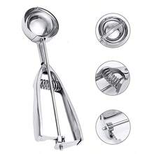1pc Stainless Steel Ice Cream & Fruit Spoon, Multifunctional Summer Essential Ice Cream Tool