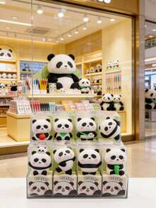 Random Delivery, Creative Design, Cute 3D Panda Erasers, Set Packaging, Height 4.5cm, Children's Writing Tool - Multicolor - View 5