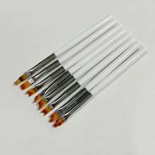 8pcs Nail Art Petal Brush Pen Kit 3D Builder Nail Gel Brush Professional Acrylic Pen Drawing-Gradient Painting Professional Manicure DIY Tool Accessories,Japanese Professional Painting Line Pen - Multicolor - View 7