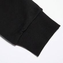 Puma 男士时尚印花大Logo圆领长袖针织卫衣运动服 58900761 - 黑色/白色 - 查看 5