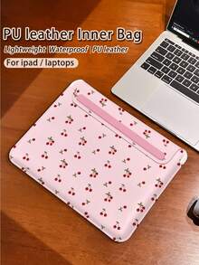 这款PU皮革磁扣笔记本电脑/平板电脑保护套，采用樱桃蝴蝶结图案设计，兼容MacBook Pro 15英寸、MacBook Air 13英寸、Galaxy TAB S10 Ultra和Metabook 14英寸。防水防污，方便旅行携带，也可作为iPad收纳包或鼠标垫使用。是办公室、商务和学习的必备笔记本电脑包。 - 彩色 - 查看 1
