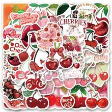 62PCS Cherry Stickers - Beautiful Stickers Pack, Suitable For Scrapbooking, Water Bottles, Skateboards, Bumpers, Diaries, Refrigerator, Suitcases Stickers, Art & Crafts, For Gift Bags, Envelope Seals, Party Decoration, Office Supplies, For Laptop Tablet Sticker & More! - Multicolor - View 11