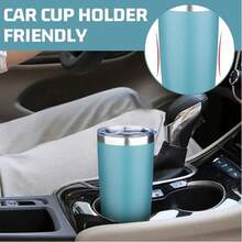 ONEEKA Portable Stainless Steel Coffee Cup Vacuum Flask, Car Cup - Pink - View 7