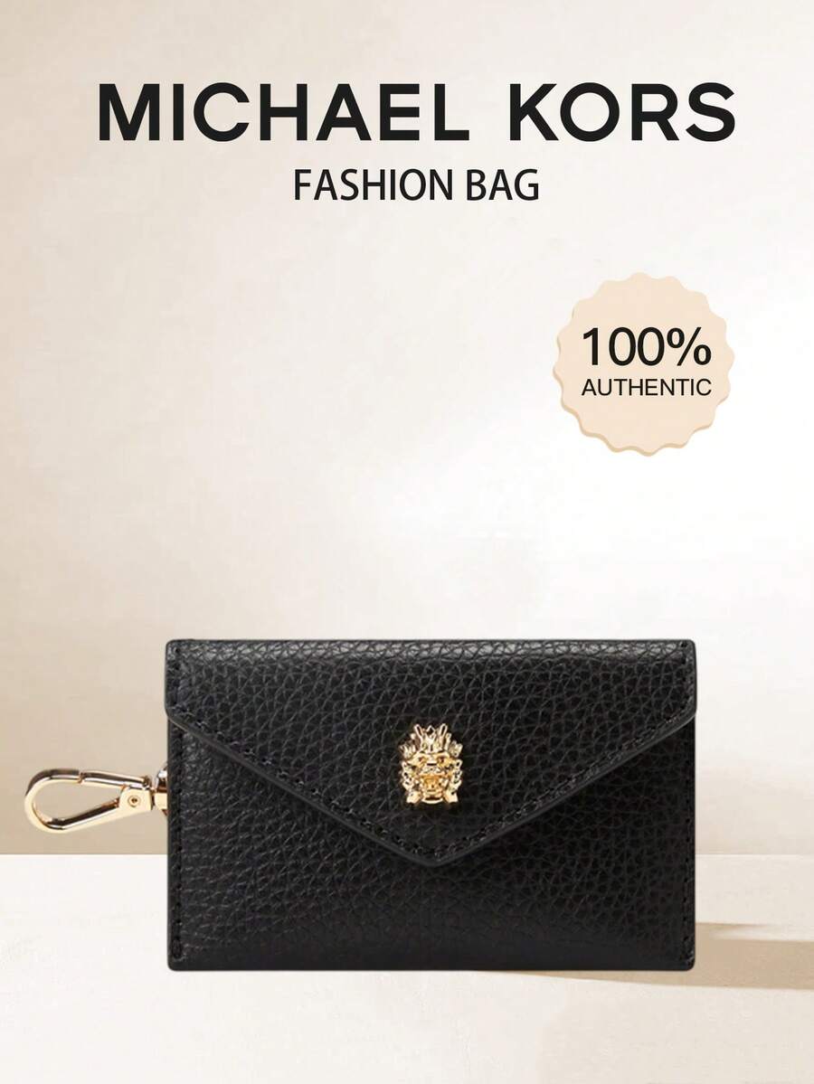 Michael Kors 女士RFID屏蔽皮革卡包钱包钥匙扣 - 黑色 - 查看 1