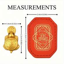 Golden Turtle Feng Shui Decoration Statue - Metal Wealth Symbol With Protective Sleeve, Ideal For Prosperity And Good Luck, Prosperity Accessory|Decorative Statue|Metal Surface, Suitable For Christmas, Halloween Decorations, Autumn Home Decoration Collectible Figurines - Gold - View 9