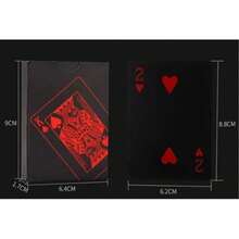 1 kortlek med flexibla spelkort, med ask, cool design, lämplig för fester, spel, presenter och firanden, röda spelkort, present>röd, spelkort - Röd - Visa 5
