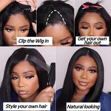 V Part Wigs Human Hair Jerry Curly Glueless Human Hair Wigs Upgraded U Part Curly Wigs No Leave Out No Gel V Shape Clip In Half Wig Beginner Friendly Ready To Go Wig - S1 - View 6