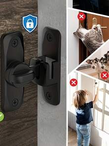 1 cái khóa cửa an ninh chịu lực cao, khóa chốt an toàn cấp thương mại/dân dụng với tính năng chống cạy phá, chốt trượt điều chỉnh 90°/180°, bao gồm ốc vít, vận hành bằng tay, cấu trúc chắc chắn được gia cố, thích hợp cho phòng tắm và nhà ở. - Nhiều màu - Xem 3