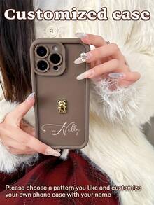 Ốp điện thoại tùy chỉnh, họa tiết mắt cá cầu thang bao phủ toàn màn hình, thấu kính silicon phủ toàn màn hình theo yêu cầu, tương thích với Samsung/Apple/16promax/15/Xsmax/14/Xs/13xr12pro11 và các dòng điện thoại khác. - màu nâu - Xem 4