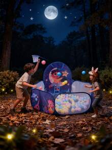 1pc/Large Foldable Children's Ball Pool Fence, Suitable For Outdoor Camping Ball Pools For Boys And Girls, Portable Indoor And Outdoor Baby Fences, Breathable Mesh Soft Polyester Fiber Material, Easy To Clean, Children's Easter Gifts, Birthday Gifts (Excluding Balls), Christmas Gifts, Halloween Gifts, Thanksgiving Gifts, New Year Gifts - Multicolor - View 3