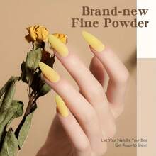 6盒/套 Y2K 浅黄绿色美甲浸粉套装 - 巧克力釉面顺滑浸粉，无需光疗灯，凝胶指甲油效果，均匀光滑的妆效 - 彩色 - 查看 4