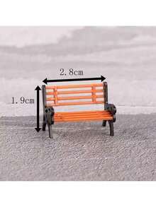 5 piezas Sillas de jardín en escala 1:30/50/75/100/150, Sillas en miniatura para muñecas, Construcción de calle ferroviaria y jardín, Decoración del hogar, Juguetes - Multicolor - Ver 9