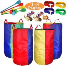 Potato Sack Race Bags 34 inchHx17 inchWPack of 4 with Game Prizes12Pcs and Adults, High Quality, Bright Colors, No Smell, A Outdoor Games Birthday Parties, Family Reunions - Paquete de 24 - Ver 3