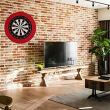 18-Inch Dart Sisal Dartboard Cover, Protects Walls, Expands Flight Target, Essential For Dart Enthusiasts - Red - View 4