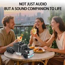 Carros de juguete para niños,juguetes para niño,juguetes de niña,camión compacto con función de altavoz Bluetooth, capaz de reproducir canciones, micrófono integrado para llamadas manos libres, altavoz con forma de coche, altavoz Bluetooth, altavoz portátil multifuncional, calidad de sonido de alta definición, emparejamiento TWS, radio FM, luces LED para fiestas. Ideal como regalo para los amantes de los coches y las celebraciones festivas. WS-570 - Negro - Ver 10