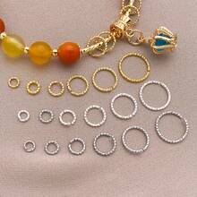 20pcs Twist O Ring Open Jump Rings Real 18K Gold Plated Brass Metal Linking Open Round Circle Connectors Ring For Jewelry Making Bracelet Necklaces DIY Crafts Supplies - Multicolor - View 8