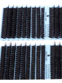 720/666/648pcs D-Curl Individual False Eyelashes Set, Includes Glue, Applicator, Brush, DIY Eyelash Extension Tools, Suitable For Beginners, Large Capacity Lash Book, Mixed Styles, Soft & Fluffy False Lashes, Natural & Reusable Individual Lashes With Adhesive, Easy To Use For Daily, Wedding, Night Party Eye Makeup - Multicolor - View 10