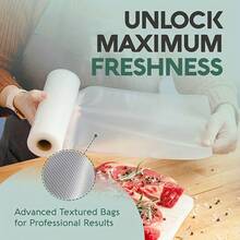 1pc Reusable Food Vacuum Sealer Bags, Food Preservation Film Vacuum Packaging Bags, Pre-Cut Vacuum Seal Bags, Meal Prep Containers, Leak-Proof Food Storage Bags, Sealing Tape Roller, Oxygen Barrier, Food Vacuum Sealing Bags, Kitchen Organization, Transparent Design, Plastic, Home Kitchen, Tear-Resistant Material, Restaurant Supplies - Multi-color Upgraded Version - View 5