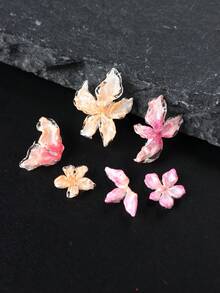 1 pieza Molde de silicona para uñas con diseño de flor de lirio de primavera, decoración de arte de uñas, plantilla DIY para flor de hielo de diseño de primavera y verano, stencils transparentes para manicura - transparente - Ver 3