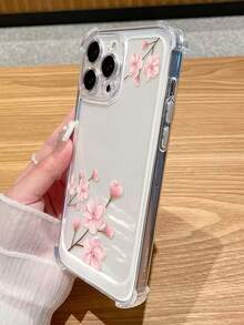 粉色花朵图案时尚创意樱花透明防摔手机壳，适用于 17 Pro Max、Pixel 9 Pro XL、Smart 8、Hot 40i、Spark 20、Spark 20C、Spark Go 2024、Moto G84、Honor X9b、Ace 3V、Galaxy S25、S24 Ultra、S24 Plus、S24 FE、S23、S22、S21、S20、A73、A72、A70、A55、A54、A53、A52、A50、A30、A42、A35、A34、A33、A25、A24、A20、A30、A15 等机型，春季礼物 - 無色 - 查看 4