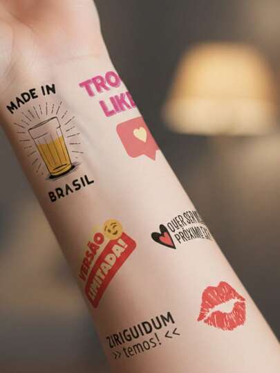 Kit Tatuagens Carnaval Removível Tatto temporária Festas