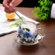 豪华双层玻璃小咖啡杯配勺子，创意轻便家用水杯 - 彩色 - 查看 5