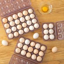 [6/12/15/18/24枚鸡蛋] 户外鸡蛋收纳盒 | 多层可堆叠鸡蛋整理器 | 深槽防碎防震隔板结构 | 加固材质，带安全锁设计 | 适用于户外露营、冰箱和橱柜 | 健康生活从鸡蛋开始 | 厨房和冰箱收纳必备（紫色）