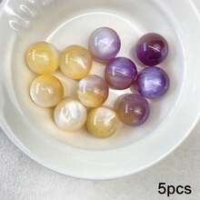 5pcs Colorful Acrylic Reversible Beads, DIY Jewelry Making, Craft Supplies, Friendship Gifts, Home Decor, Small Accessories - DIY - View 13