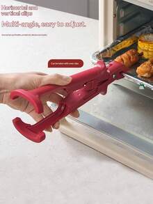耐热夹钳，防滑夹子，用于夹取碗碟，厨房夹钳，用于夹取盘子、蒸菜，隔热碗碟架 - 紅色 - 查看 4