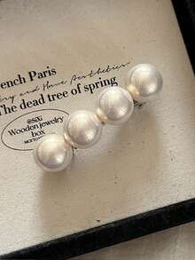 新款优雅大珍珠一体式发夹，简约别致发饰发卡 - 彩色 - 查看 9