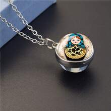 1PC Russian Doll Pendant Necklace Women Fashion Jewelry Gift For Birthday Wedding Anniversary Party Elegant Charm Necklace With Cultural Design - style - View 6