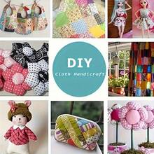 1卷预裁图案布料，适用于剪贴簿、DIY娃娃衣服、缝纫、工艺品制作等，40条混色印花布条，尺寸6.4*50厘米 - 彩色 - 查看 5