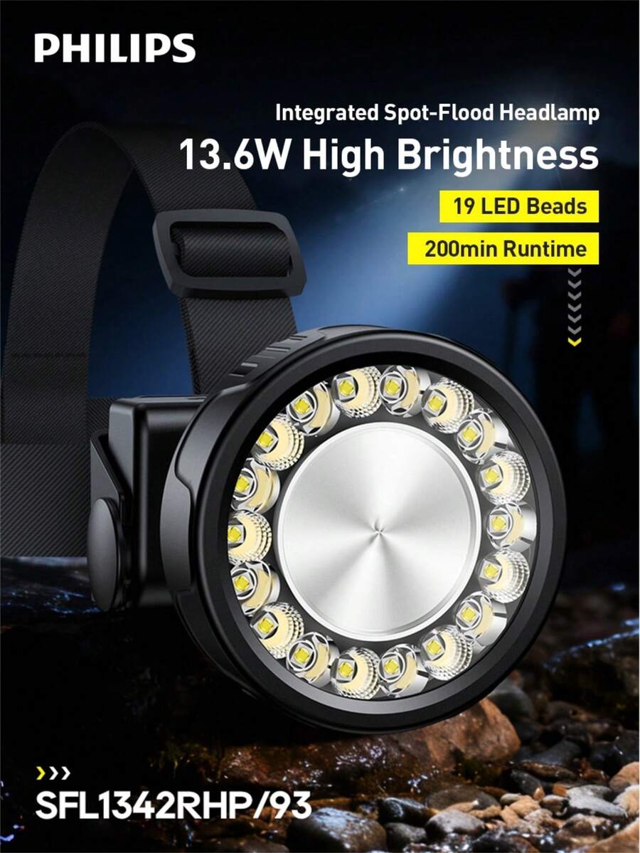 Philips SFL1342RHP Dual Beam (Spotlight/Floodlight) LED Headlamp - Multicolor - View 1